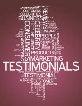 Word cloud testimonials Stock Illustration