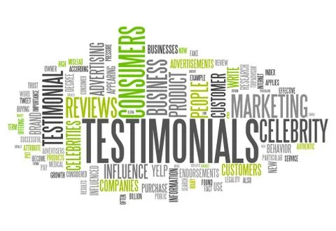 Word cloud testimonials Stock Illustration