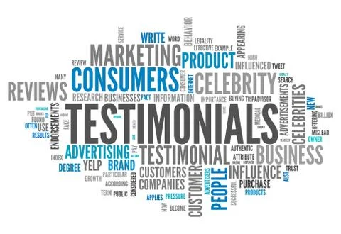 Word cloud testimonials Stock Illustration