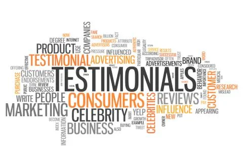 Word cloud testimonials Stock Illustration