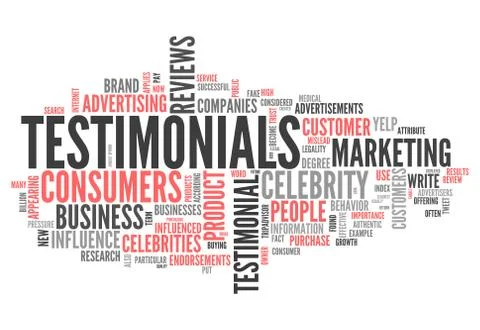 Word cloud testimonials Stock Illustration