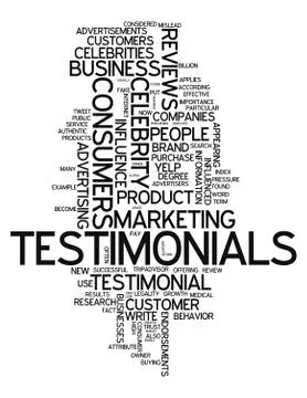 Word cloud testimonials Stock Illustration