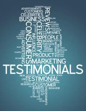 Word cloud testimonials Stock Illustration