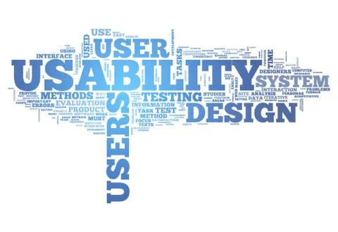 Word Cloud Usability Illustrazione stock
