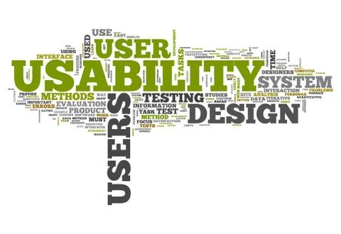 Word Cloud Usability Illustrazione stock