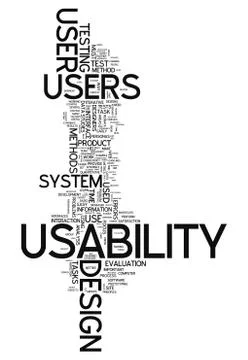 Word Cloud Usability Illustrazione stock