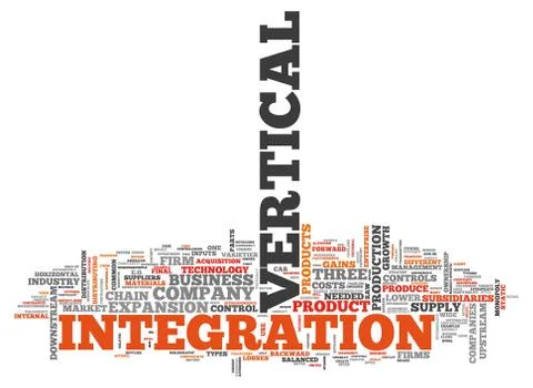 Word Cloud Vertical Integration Stock Illustration