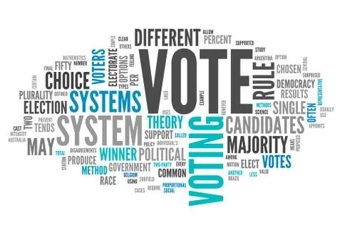 Word cloud vote Illustrazione stock
