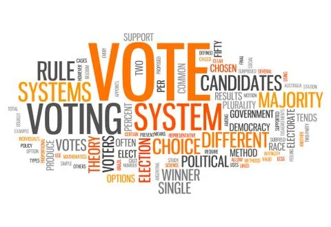 Word cloud vote Illustrazione stock