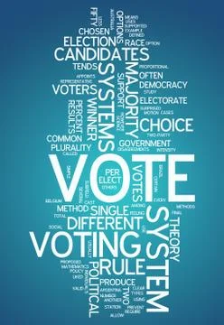 Word cloud vote Stock Illustration