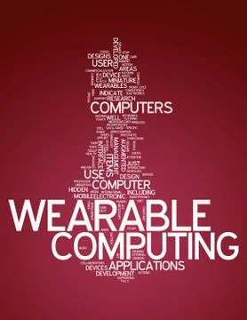 Word cloud wearable computing Stock Illustration