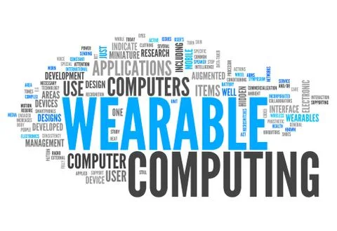 Word cloud wearable computing Stock-Illustration