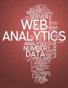 Word cloud web analytics 스톡 일러스트