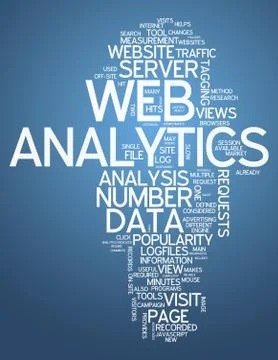 Word cloud web analytics Stock Illustration