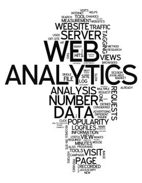 Word cloud web analytics 스톡 일러스트