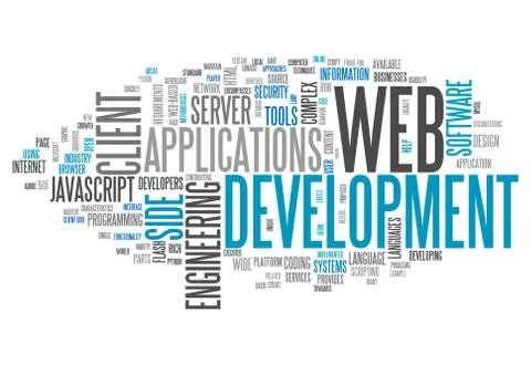 Word cloud web development 스톡 일러스트
