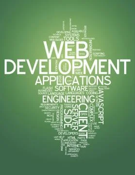 Word cloud web development Illustrazione stock