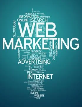 Word cloud "web marketing" Stock-Illustration
