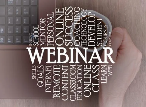 Word cloud webinar concept Stock Illustration