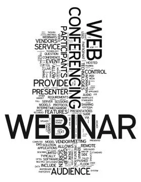 Word cloud "webinar" Stock Illustration
