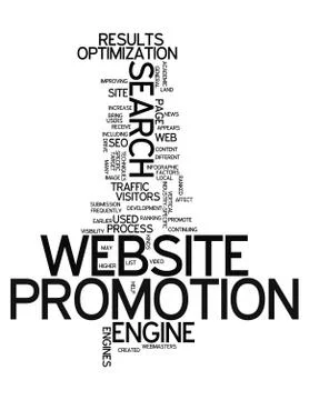 Word cloud "website promotion" Stock Illustration