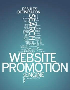 Word cloud "website promotion" 库存插图