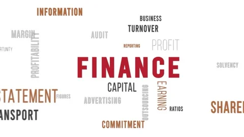 Word Cloud White Backround Finance Stock Footage 291705810