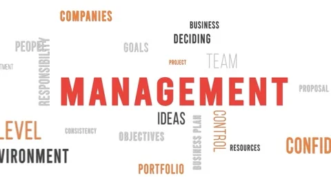 Word Cloud White Backround Management Stock-Footage 291706105