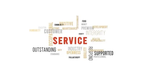 Word Cloud White Backround Service Video stock 291692750