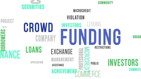 Word Cloud White Crowd Funding 스톡 동영상 291678792
