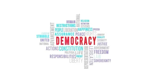 Word Cloud White Democracy Stock-Footage 291721132