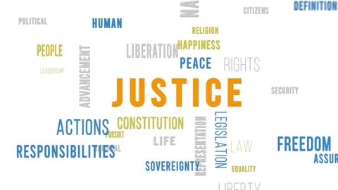 Word Cloud White Justice Video stock 291721299