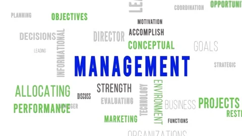 Word Cloud White Management 動画素材 291715965