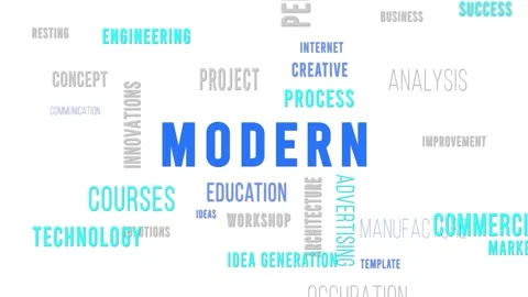 Word Cloud White Modern Video stock 291715969