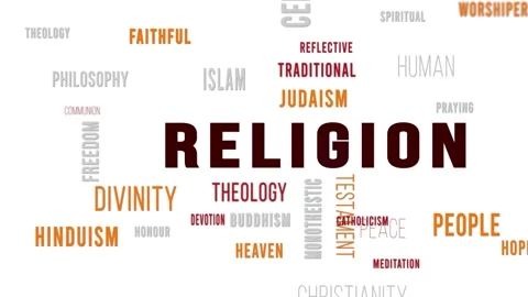 Word Cloud White Religion Video stock 291721379