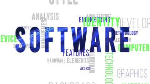 Word Cloud White Software Stock Footage 291721385