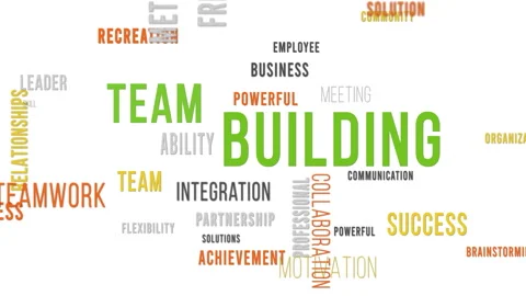 Word Cloud White Team Building Side Video stock 291679562