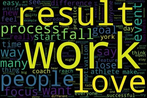 Word cloud of work concept on black background Stock Illustration