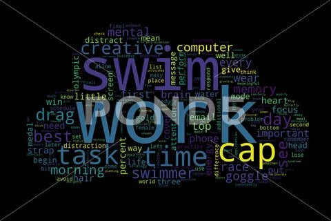 Word cloud of work concept on black background. Illustration #162565844