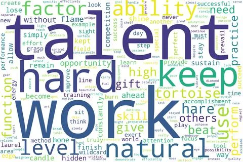 Word cloud of work concept on white background. Stock Illustration