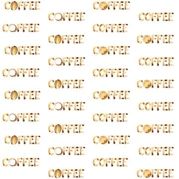 Word coffee - seamless Stock Photos