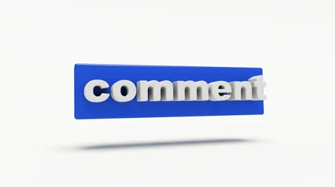 Word comment in red rotating in 3d Vídeo Stock 48636182