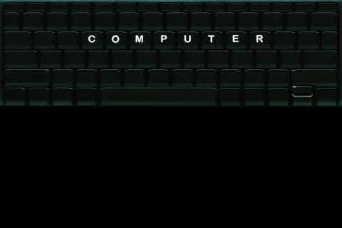 The word  COMPUTER " on the blank computer keyboard button. Foto stock