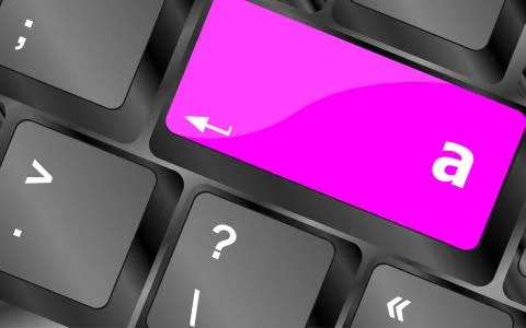 A word on computer button, keyboard key Stock Illustration