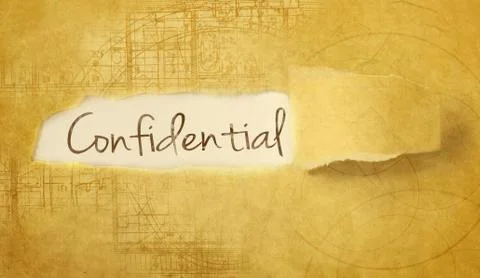 Word confidential Stock Photos
