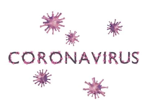Word coronavirus Stock Illustration