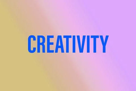 Word creativity on gradient trendy colors background Stock Illustration