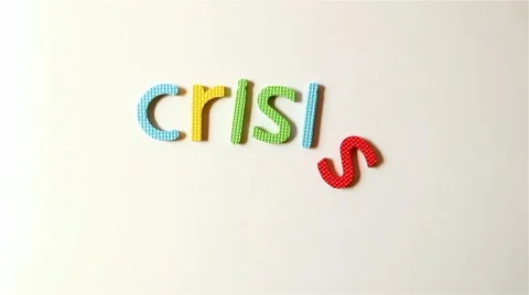 Word crisis Stock Footage 10595567