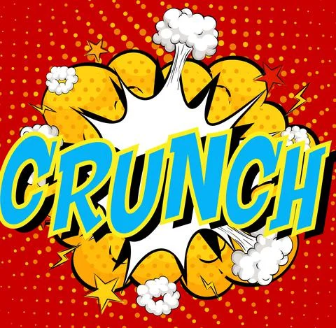Word crunch on comic cloud explosion background イラスト素材