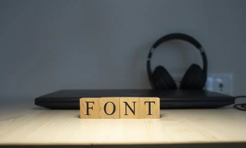 Word cube building blocks .text design .close up Foto stock